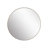 Shea Gold Round Metal Mirror