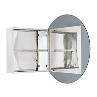 Sherman Stainless Steel Round Medicine Cabinet with Mirror