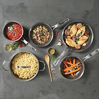Starfrit The Rock Stainless Steel Cookware Set, 10 Pieces