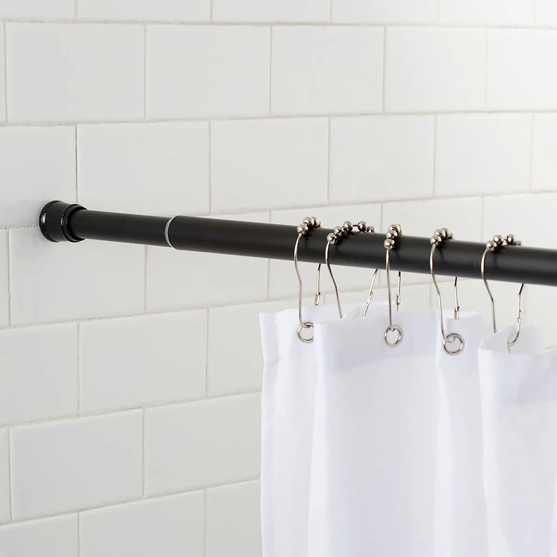Black Tension Shower curtain Rod