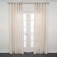 Taranto Semi Sheer Jacquard Grommet Curtain