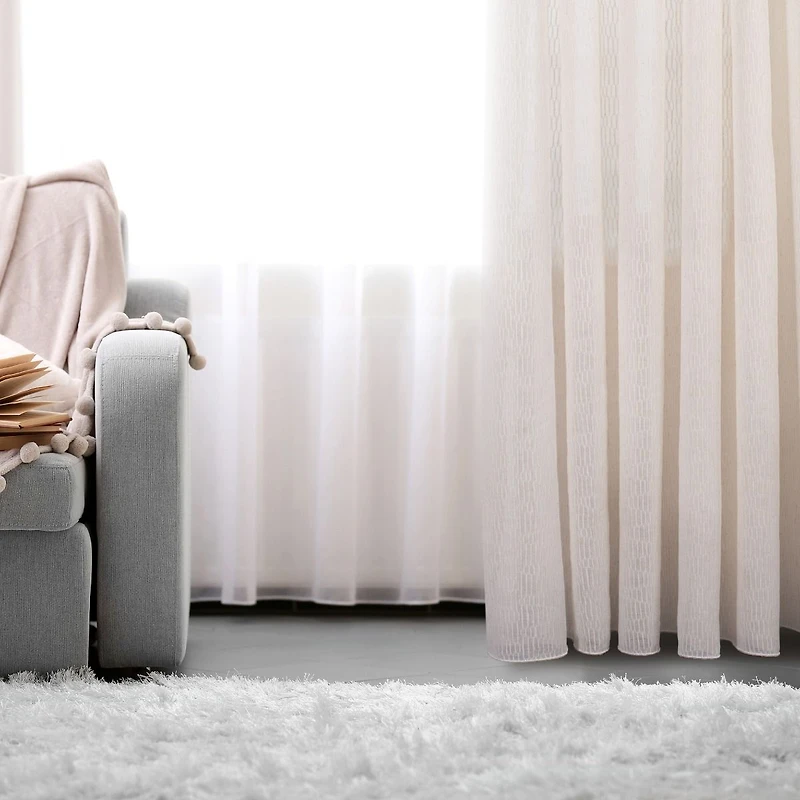 Rideau semi-transparent jacquard « Taranto »