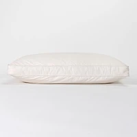 Oreiller à trois couches de plumes et duvet avec bande latérale