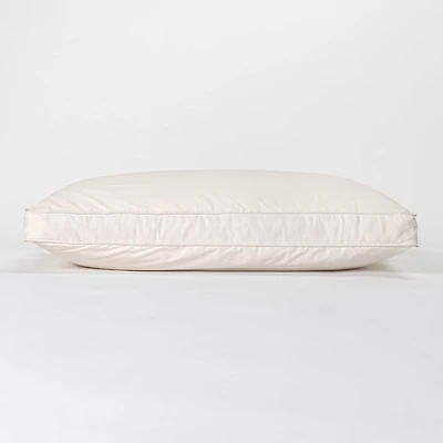 Oreiller à trois couches de plumes et duvet avec bande latérale