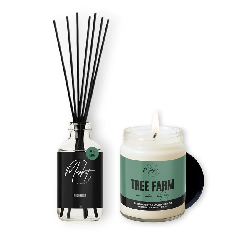 Tree farm candle and reed - Duo