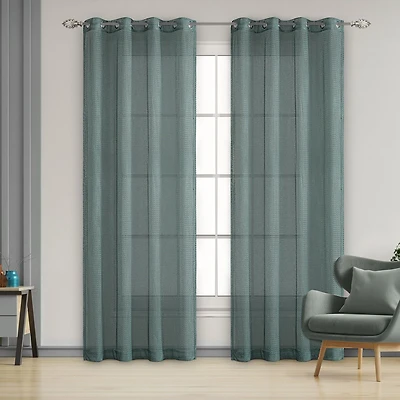 Trinity Semi Sheer Grommet Curtain