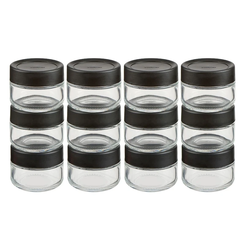 Trudeau Set of 12 Small Stacking Jars