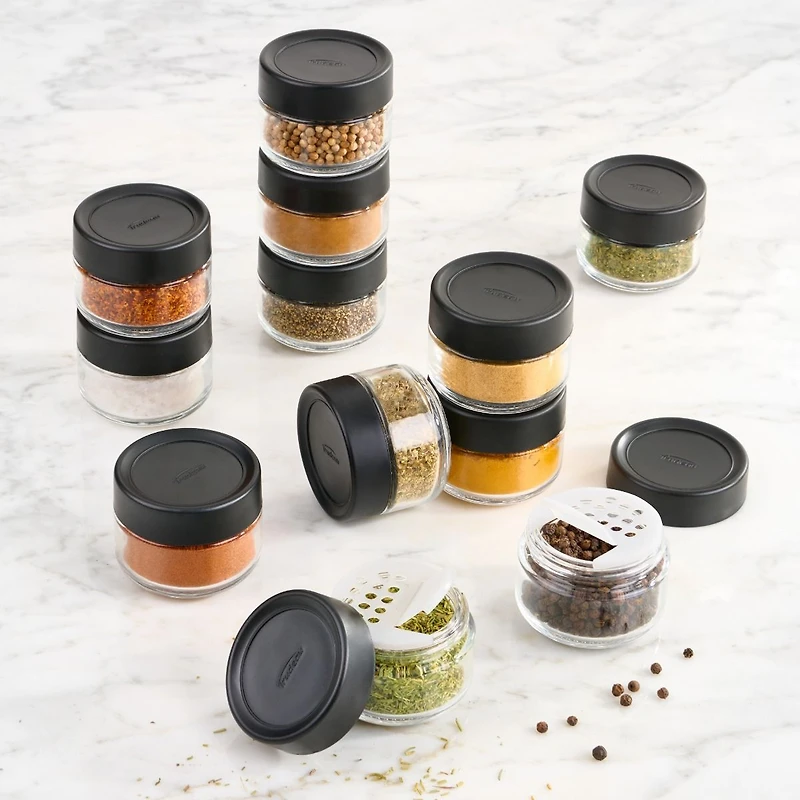 Trudeau Set of 12 Small Stacking Jars