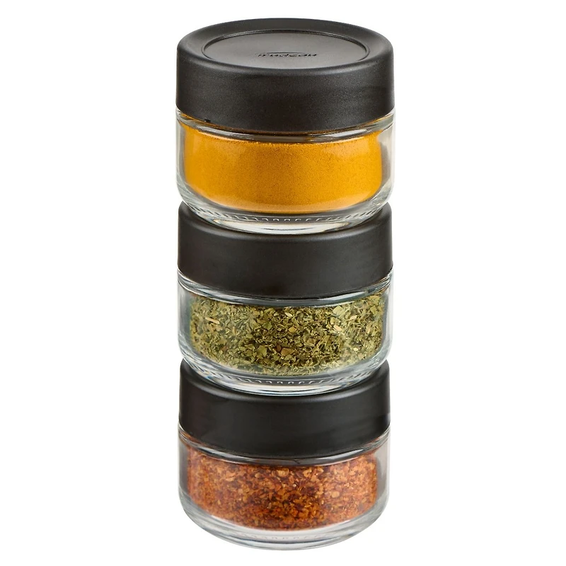 Trudeau Set of 12 Small Stacking Jars