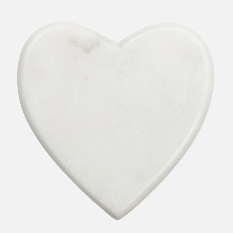 Ensemble de 4 sous-verres marbrés en forme de cœur