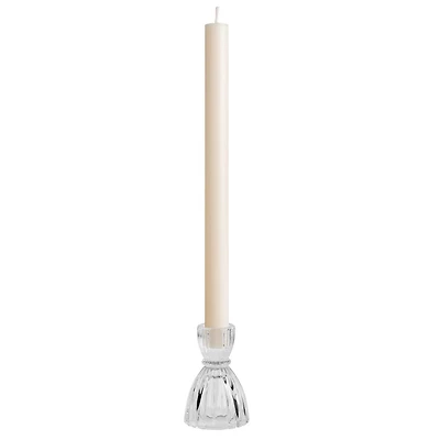 Olivia Clear Glass Candle Holder by Torre & Tagus