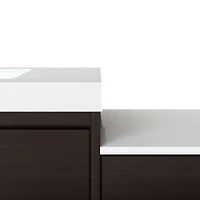 Vivara Double Vanity Set with Central Makeup Cabinet