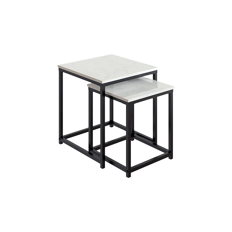 Thaluro Marble Top Square Nested Tables