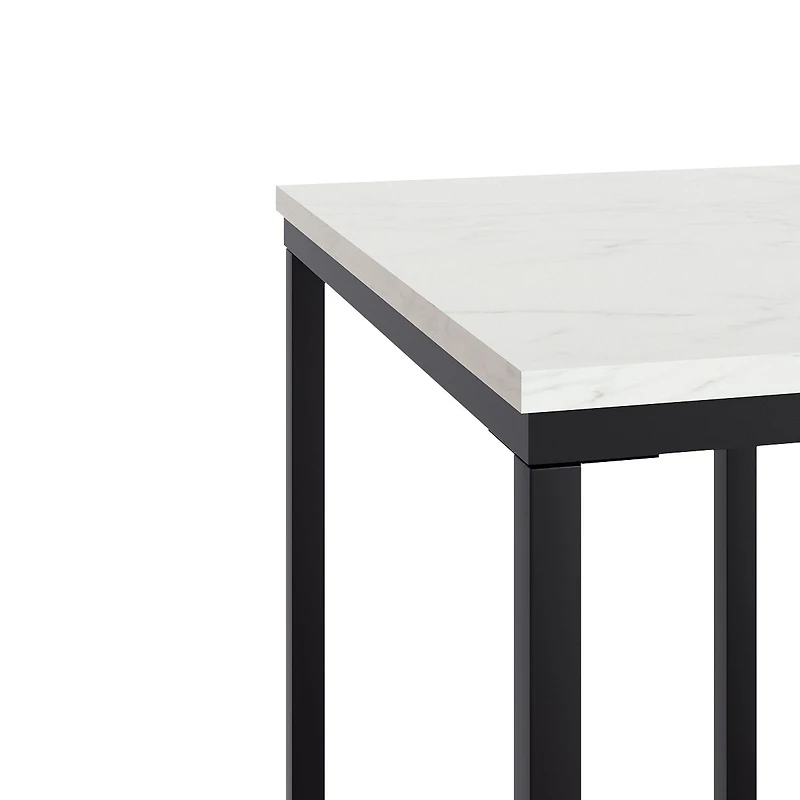 Thaluro Tables gigognes carrées avec plateau en marbre