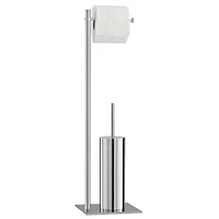 Vero Standing Toilet Paper & Brush Holder by Torre & Tagus
