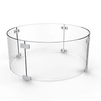 Pare-vent rond pour table-foyer