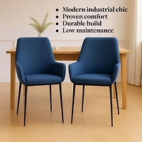 Windsor Set of 2 Accent Chairs - Denim