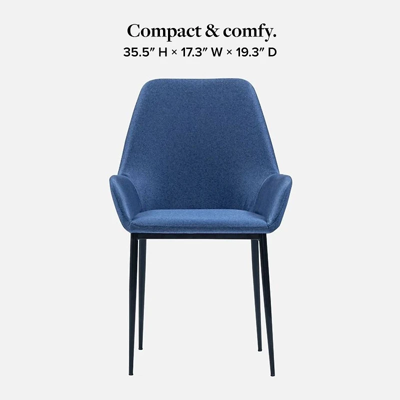 Windsor Set of 2 Accent Chairs - Denim