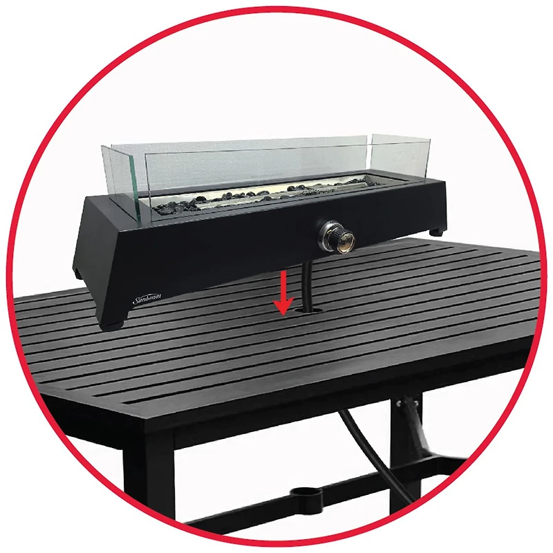 Sunbeam Bolt Foyer de table en acier