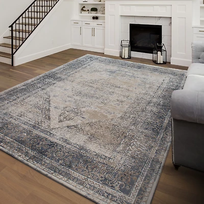 Raina Dark Grey, Ivory Rug