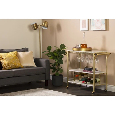 Maliza Bar Cart With Wine Rack