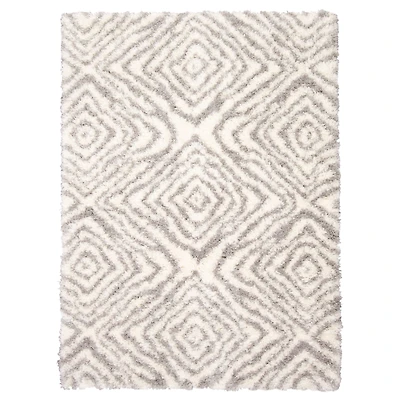 Agadir tapis contemporain à poils longs abstrait