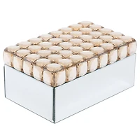 Elegance Champagne Beaded Jewelry Box