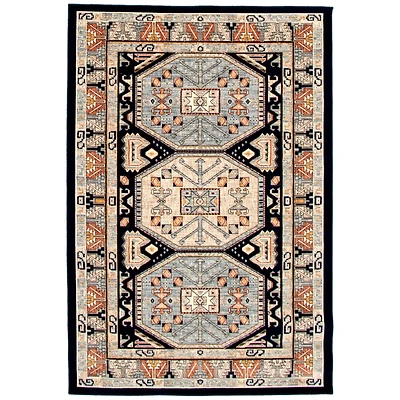 Shiraz Dark Navy, Light Blue Rug