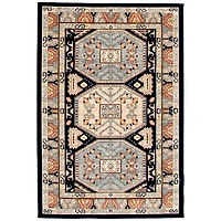 Shiraz Dark Navy, Light Blue Rug