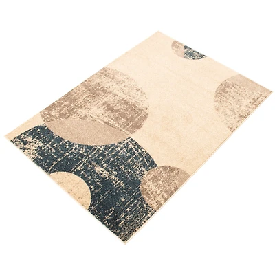 Tapis Aria ivoire/bleu