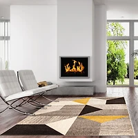 Luxor Grey/Gold Rug