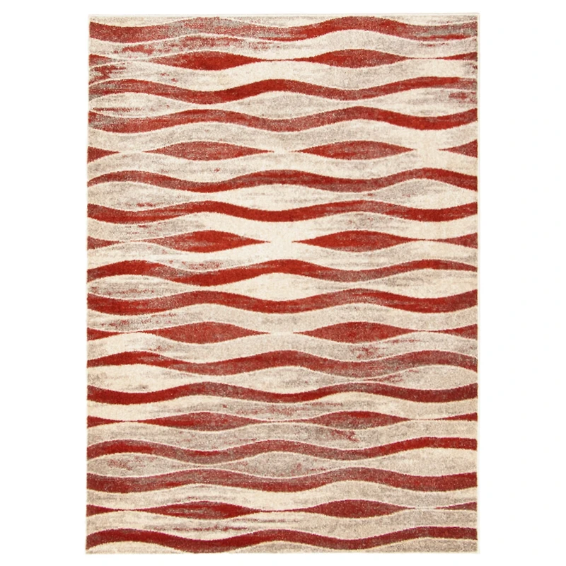 Mandalay Ivory/Red Rug