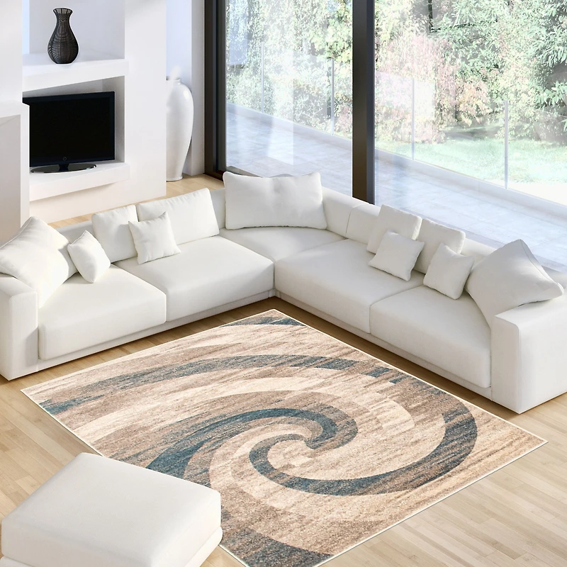 Mirage Ivory/Blue Rug