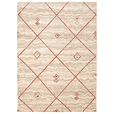 Caby Ivory/Red Rug