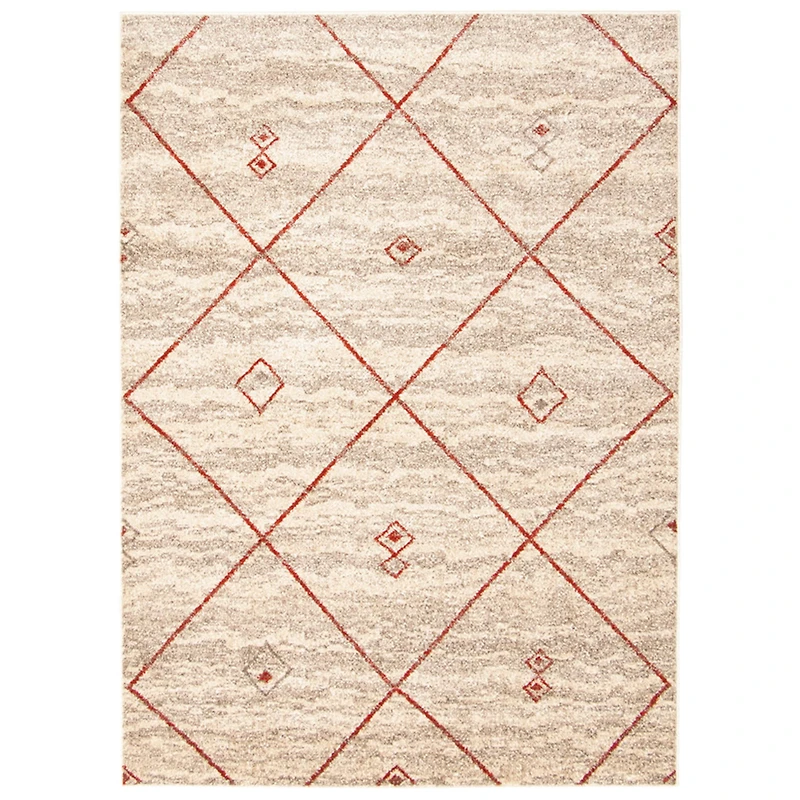 Caby Ivory/Red Rug