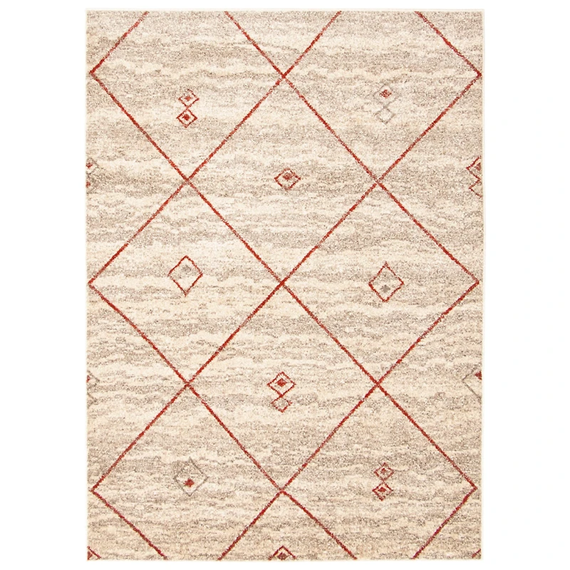 Caby Ivory/Red Rug