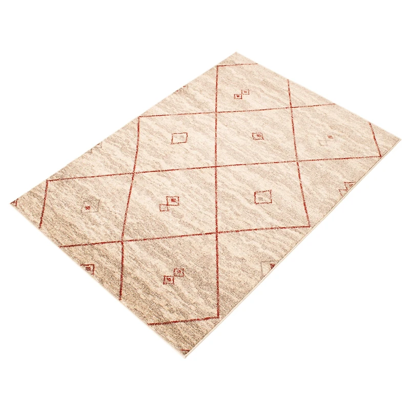 Caby Ivory/Red Rug