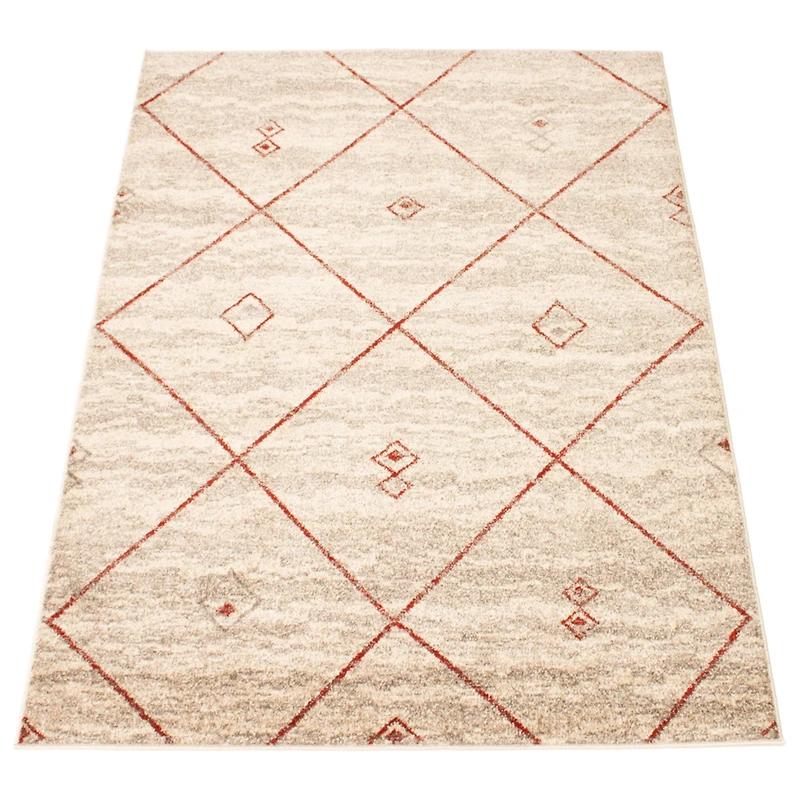 Caby Ivory/Red Rug
