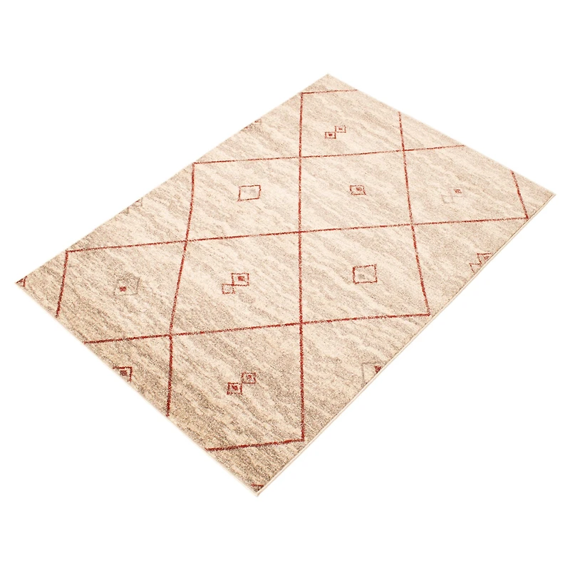 Caby Ivory/Red Rug