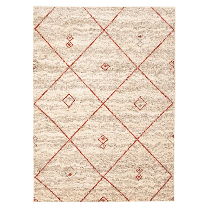 Caby Ivory/Red Rug