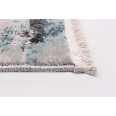 Delphine Blue, Ivory Rug
