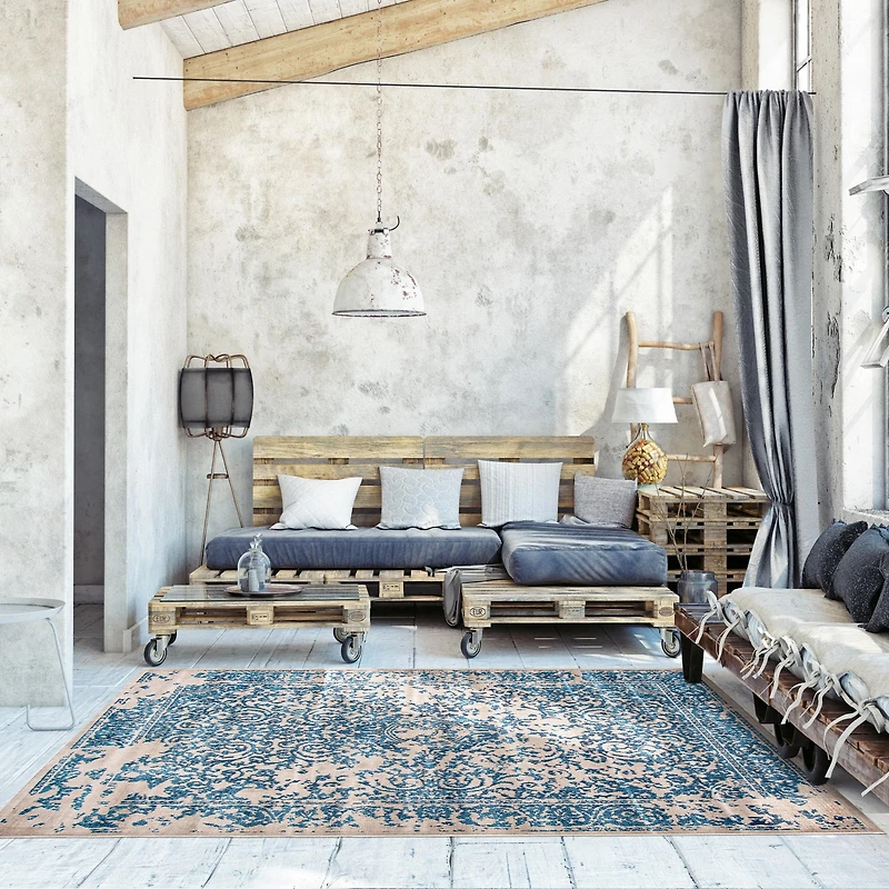 Tapis Linus bleu
