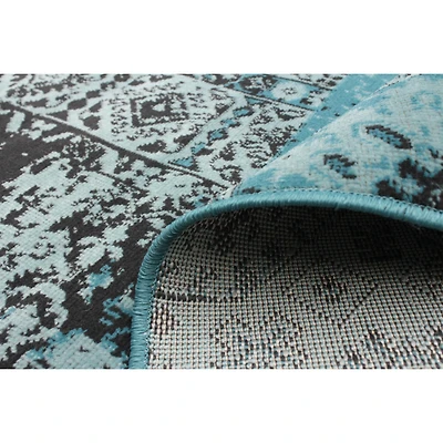 Tapis Patchwork bleu