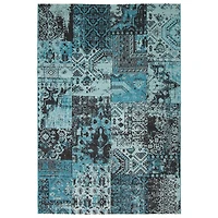 Patchwork Blue Rug