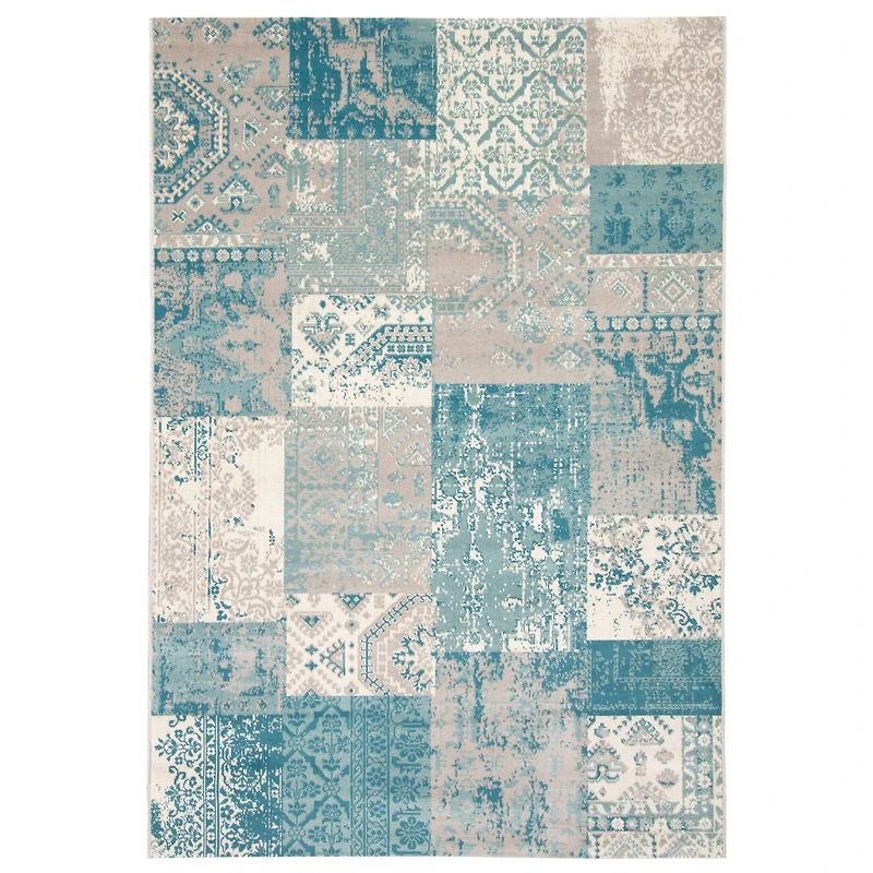 Patchwork Green Rug