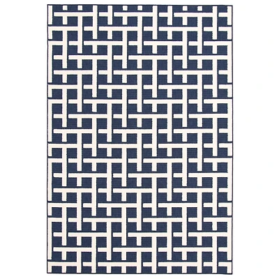 Tapis Intérieur/Extérieur Crete bleu