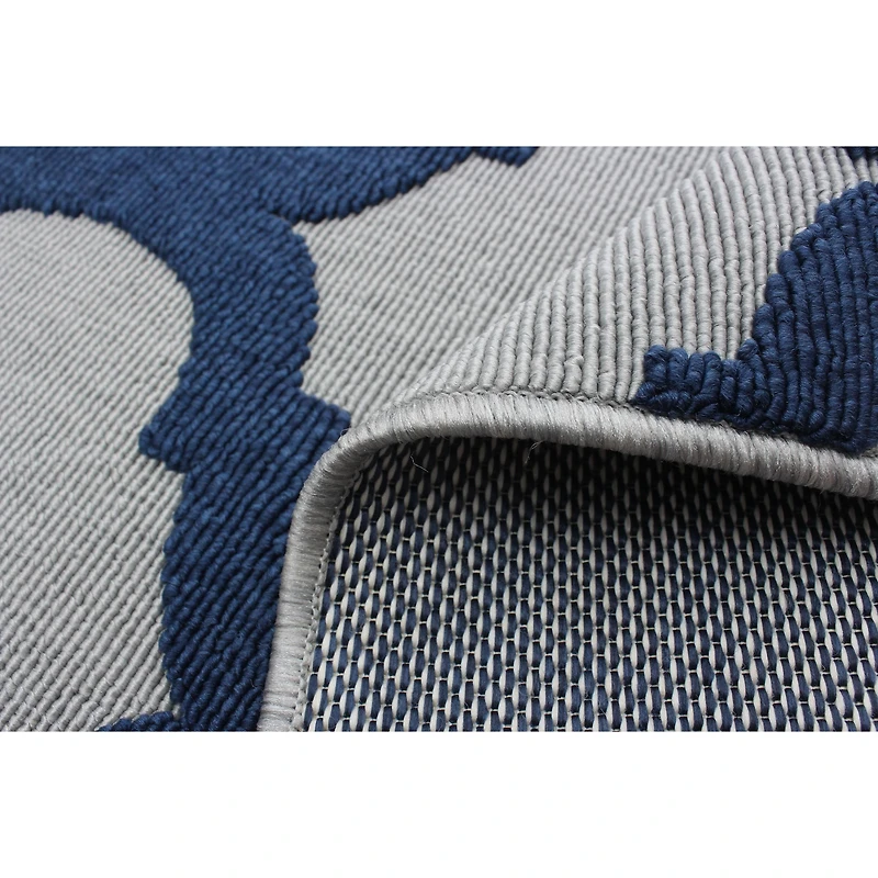 Corfu Indoor/Outdoor Grey, Navy Rug