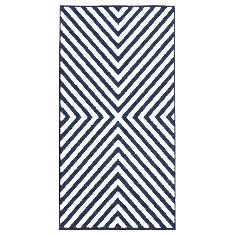 Santorini Indoor/Outdoor Blue, Ivory Rug