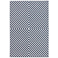 Santorini Indoor/Outdoor Blue, Ivory Rug