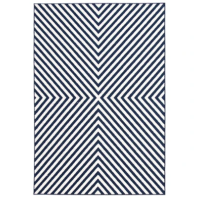 Tapis Intérieur/Extérieur Santorini Blue, ivoire